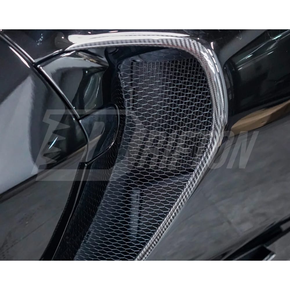 Dry Carbon Fiber Side Rear Vent Cover Air Intake Trim For Mclaren GT