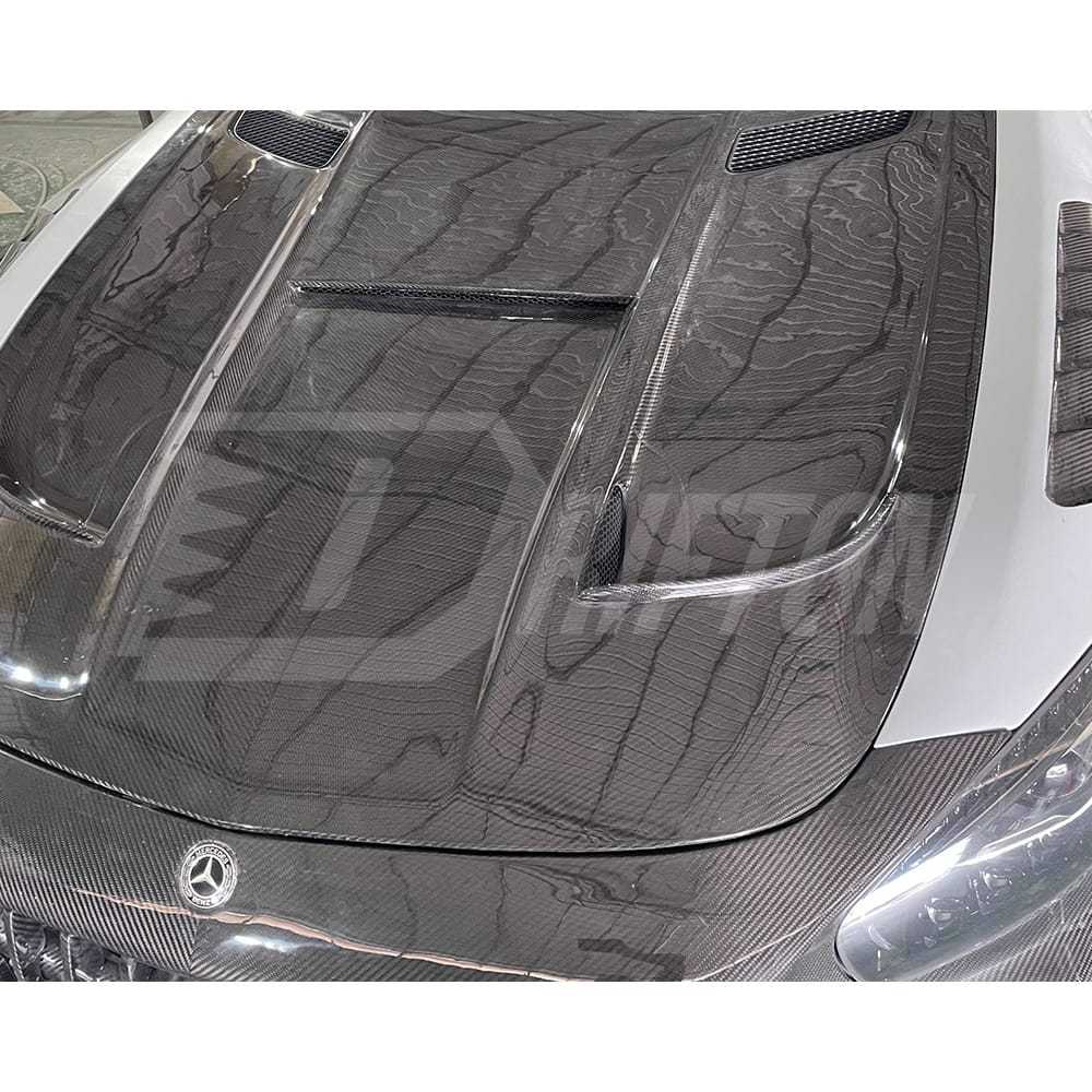 Black Series Style Dry Carbon Fiber Hood For Mercedes-Benz AMG GT GTS GTC GTR 2015-2019
