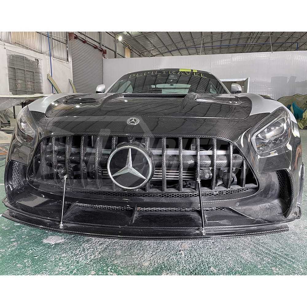 Black Series Style Dry Carbon Fiber Hood For Mercedes-Benz AMG GT GTS GTC GTR 2015-2019