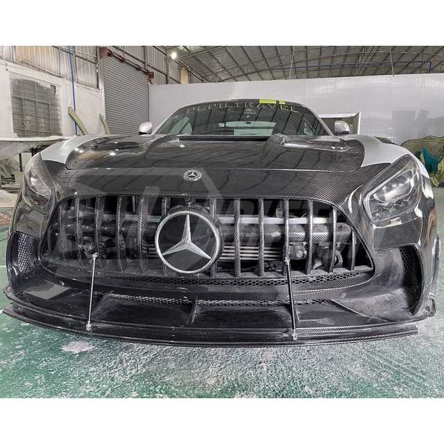 Black Series Style Dry Carbon Fiber Hood For Mercedes-Benz AMG GT GTS GTC GTR 2015-2019