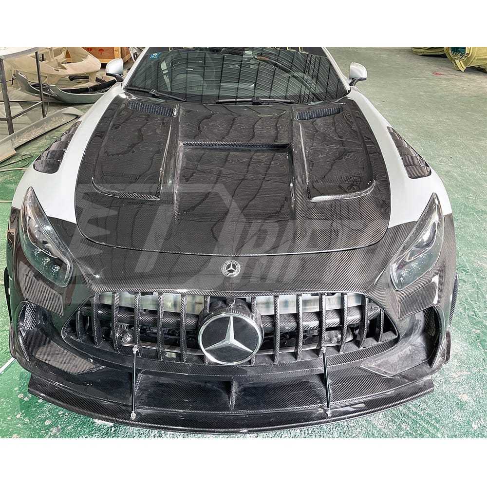 Black Series Style Dry Carbon Fiber Hood For Mercedes-Benz AMG GT GTS GTC GTR 2015-2019