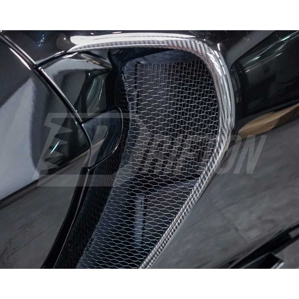 Dry Carbon Fiber Side Rear Vent Cover Air Intake Trim For Mclaren GT