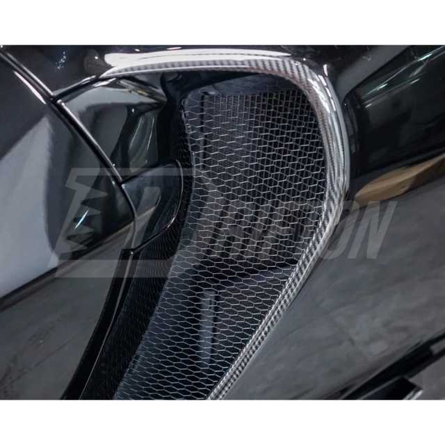 Dry Carbon Fiber Side Rear Vent Cover Air Intake Trim For Mclaren GT