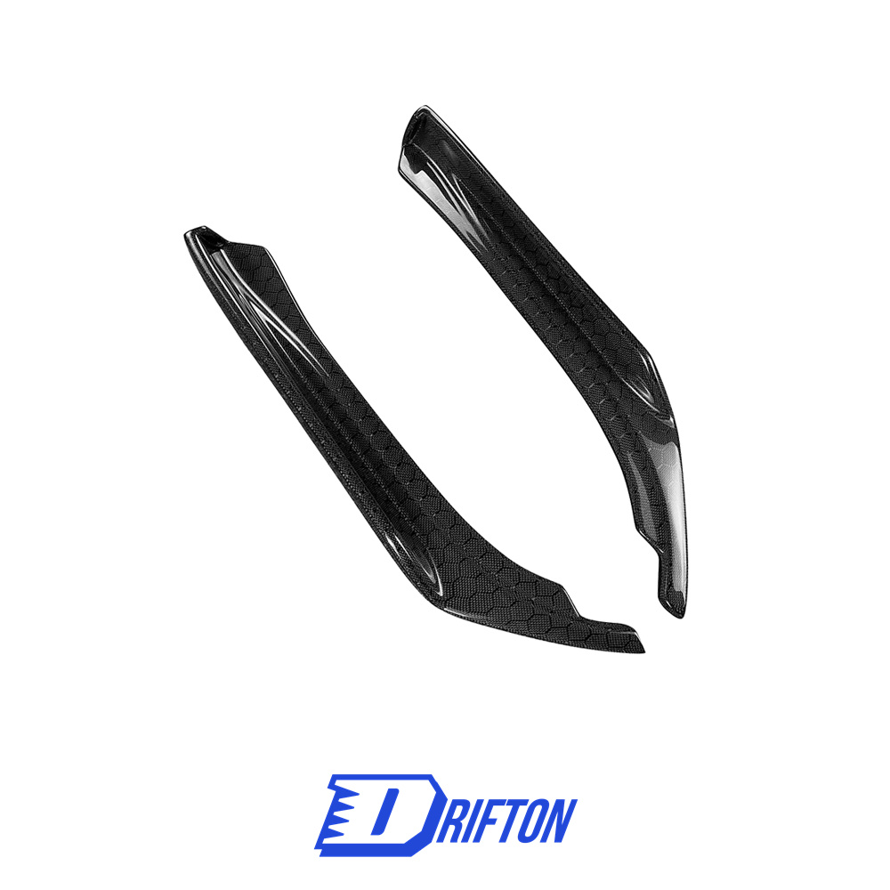 Honeycomb Weave Carbon Fiber Rear Bumper Side Splitter For INFINITI Q50 ...