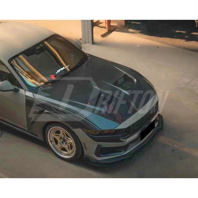GTD Style Carbon Fiber Hood For Ford Mustang 2024On