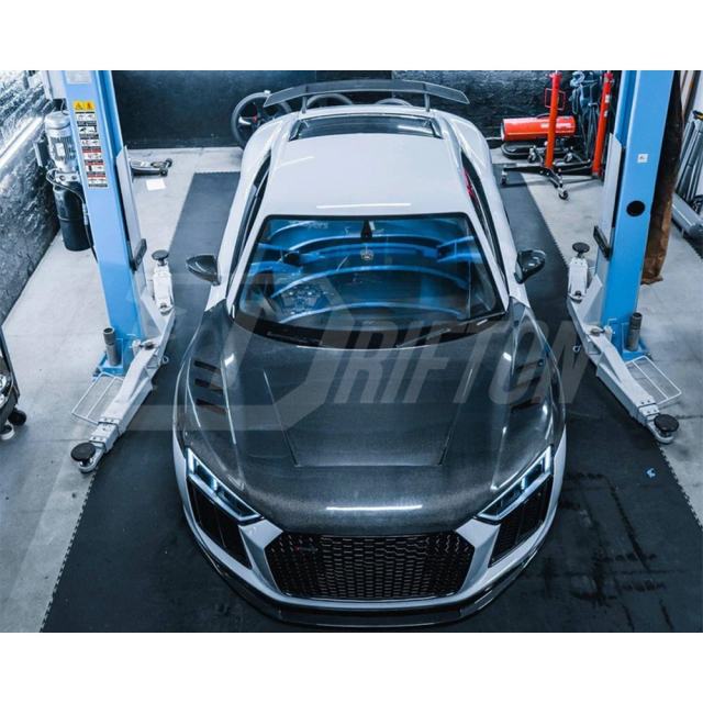 Drifton Style Dry Carbon Fiber Hood For Audi R8 2016-2024