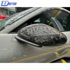 OEM Style Forged Dry Carbon Fiber Mirror Cover For Porsche 911 992 Carrera S RHD 2019-2023