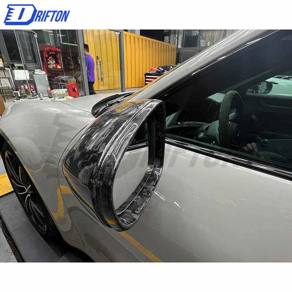 OEM Style Forged Dry Carbon Fiber Mirror Cover For Porsche 911 992 Carrera S RHD 2019-2023