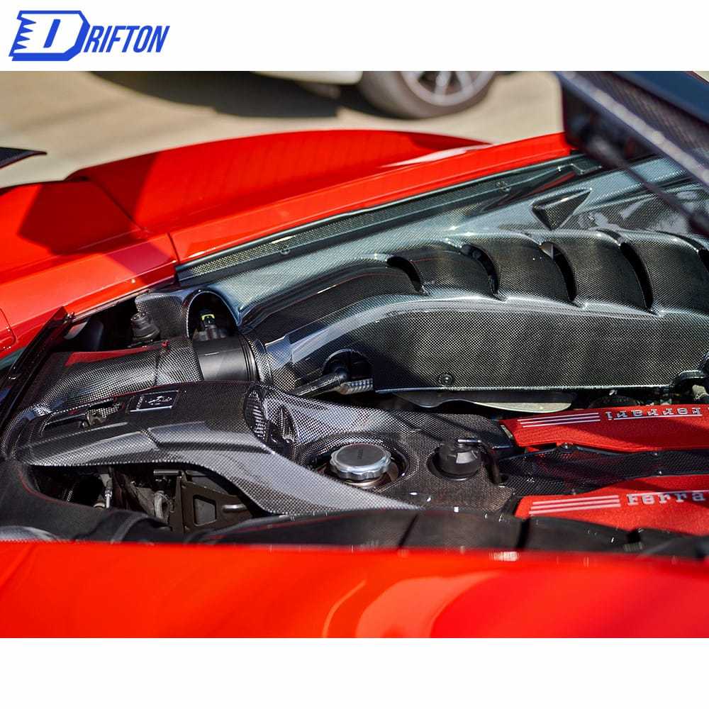 Dry Carbon Fiber Engine Bay Kit (Replacement) For Ferrari 488 GTB 2015-2019