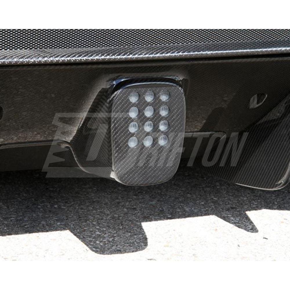 Without Camera Hole Style Dry Carbon Fiber Fog Lamp Cover (Replacement) For Ferrari 488 GTB Spider 2015-2019