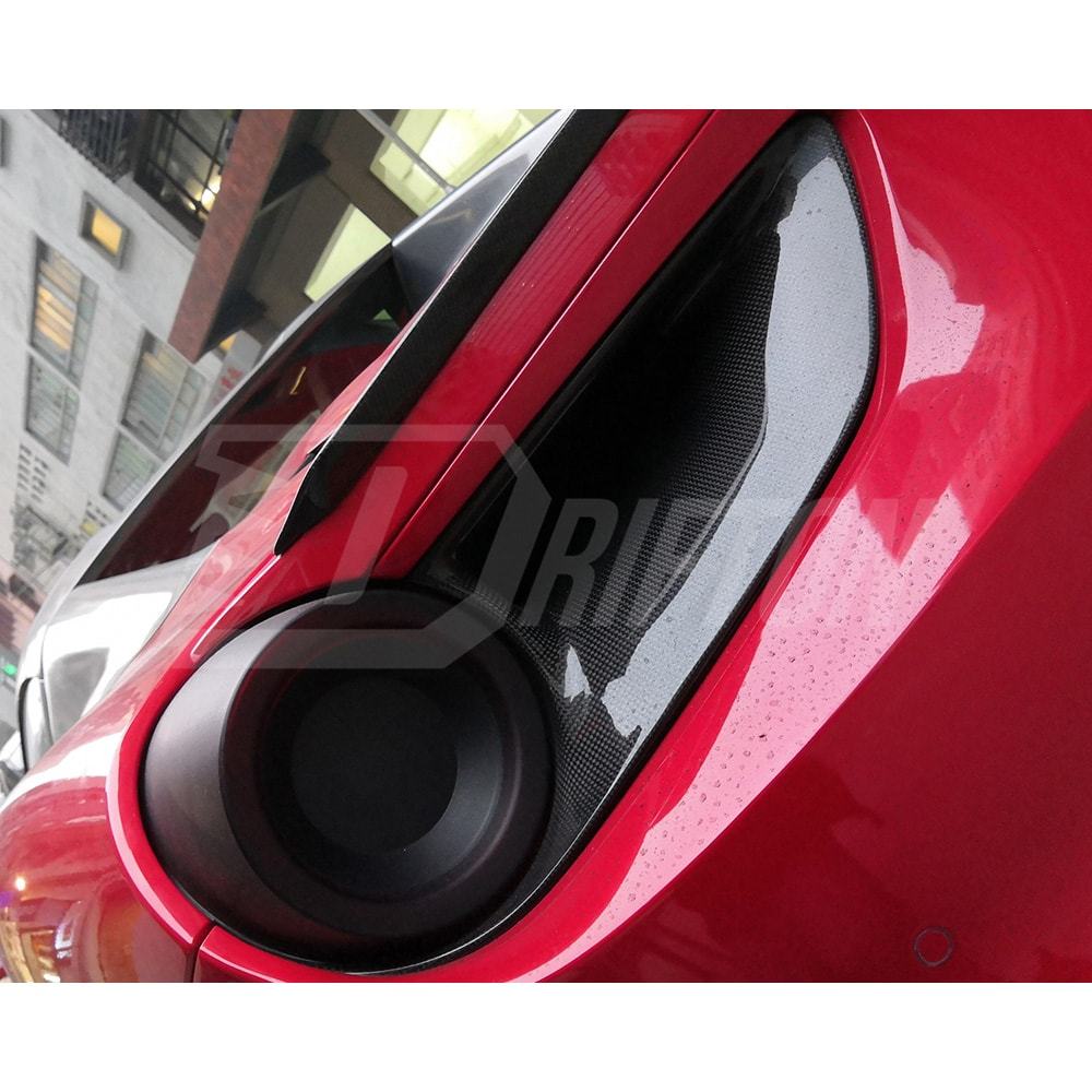 Dry Carbon Fiber Rear Lamp Covers (Add on) For Ferrari 488 GTB Spider 2015-2019