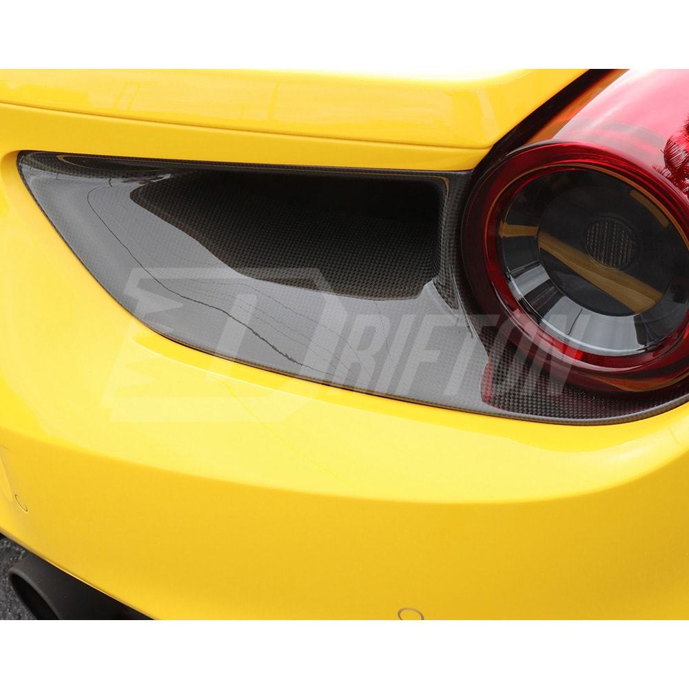 Dry Carbon Fiber Rear Lamp Covers (Add on) For Ferrari 488 GTB Spider 2015-2019