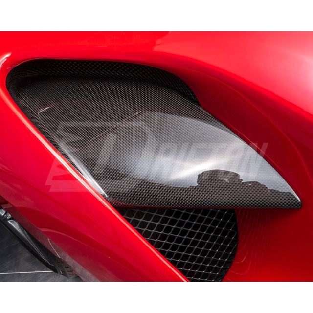 Dry Carbon Fiber Side Air Vent Covers (Add on) For Ferrarir 488 GTB Spider 2015-2019