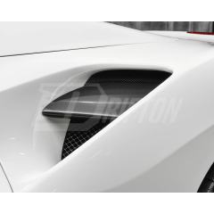 Dry Carbon Fiber Side Air Vent Covers (Add on) For Ferrarir 488 GTB Spider 2015-2019