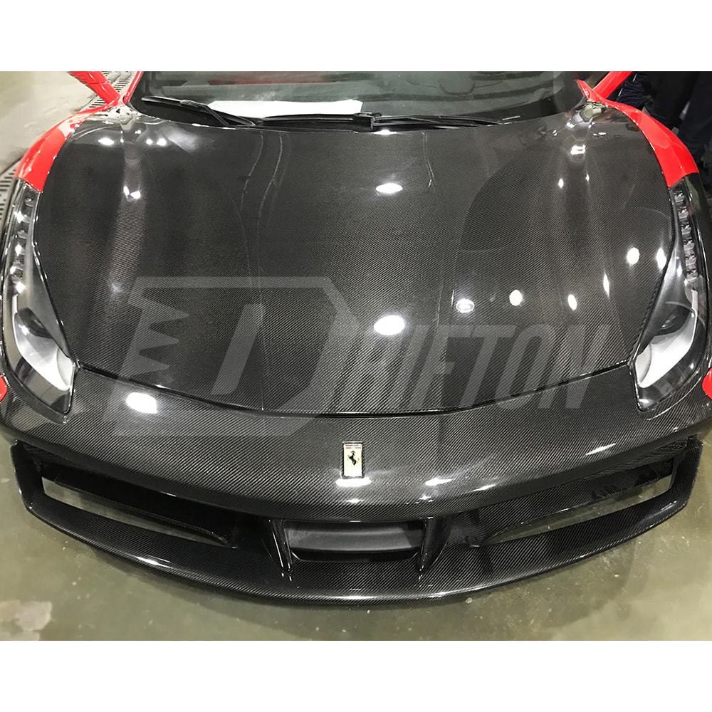 OEM Style Dry Carbon Fiber Hood For Ferrarir 488 GTB Spider 2015-2019
