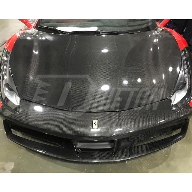 OEM Style Dry Carbon Fiber Hood For Ferrarir 488 GTB Spider 2015-2019