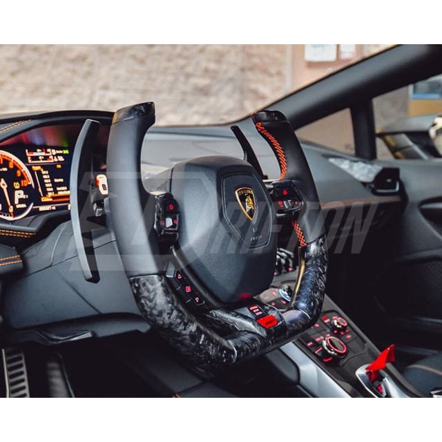 F1 Shape Custom Made Carbon Fiber Steering Wheel For Lamborghini Huracan LP610 & LP580 & EVO 2014-2025