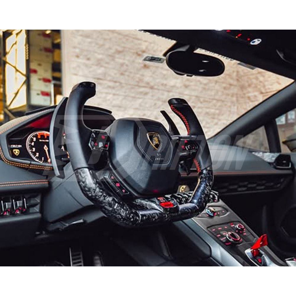 F1 Shape Custom Made Carbon Fiber Steering Wheel For Lamborghini Huracan LP610 & LP580 & EVO 2014-2025