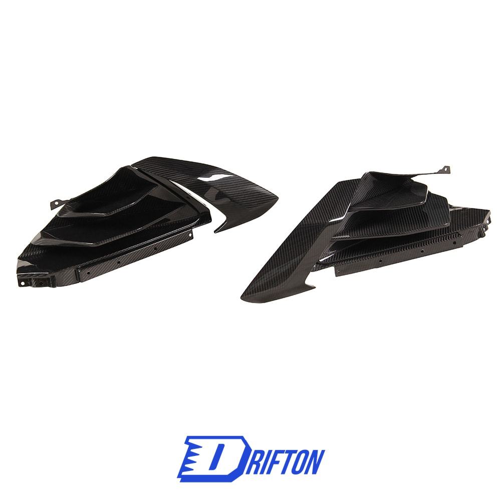 Paktechz Style Dry Carbon Fiber Side Skirt Vent Trims For Lamborghini Huracan EVO & STO & Tecnica 2020-2025
