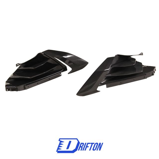 Paktechz Style Dry Carbon Fiber Side Skirt Vent Trims For Lamborghini Huracan EVO & STO & Tecnica 2020-2025