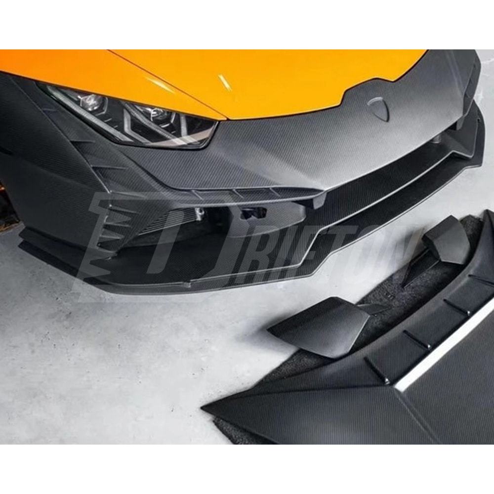 Tecnica Style Dry Carbon Fiber Front Bumper For Lamborghini Huracan LP610 & LP580 & EVO & Tecnica 2014-2025