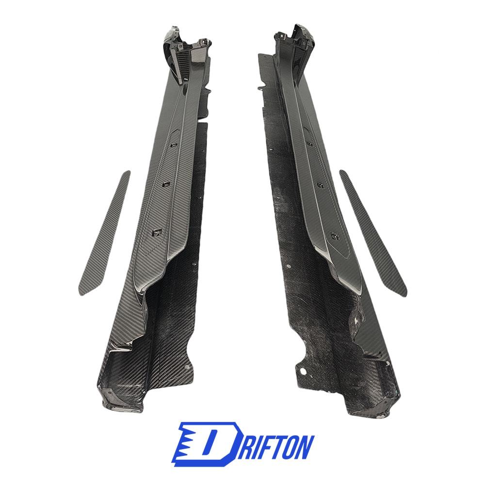 Tecnica Style Dry Carbon Fiber Side Skirt For Lamborghini Huracan LP610 & LP580 & EVO & Tecnica 2014-2025