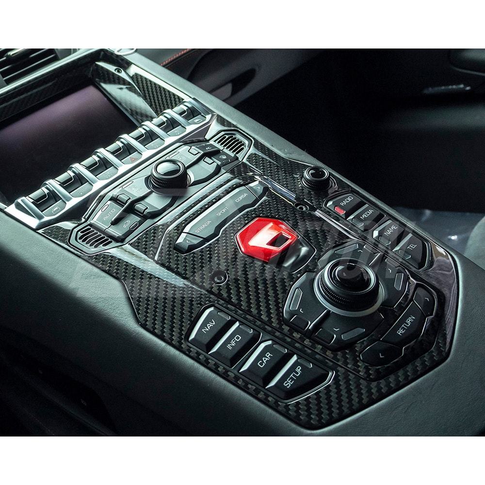 Dry Carbon Fiber Center Console Panel Trim For Lamborghini Aventador LP700-4
