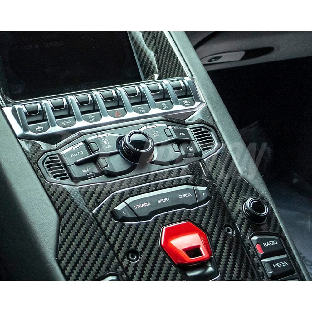 Dry Carbon Fiber Center Console Panel Trim For Lamborghini Aventador LP700-4