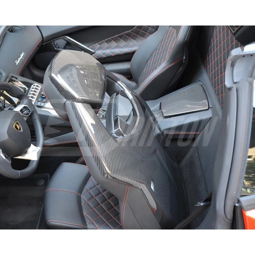 Dry Carbon Fiber Interiors Kits Seat Back Panels For Lamborghini Aventador & S  LP700 LP740 2011-2021