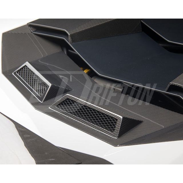 Novitec Style Dry Carbon Fiber Rear Engine Cover Air Vent For Lamborghini Aventador & S  LP700 LP740 2011-2021