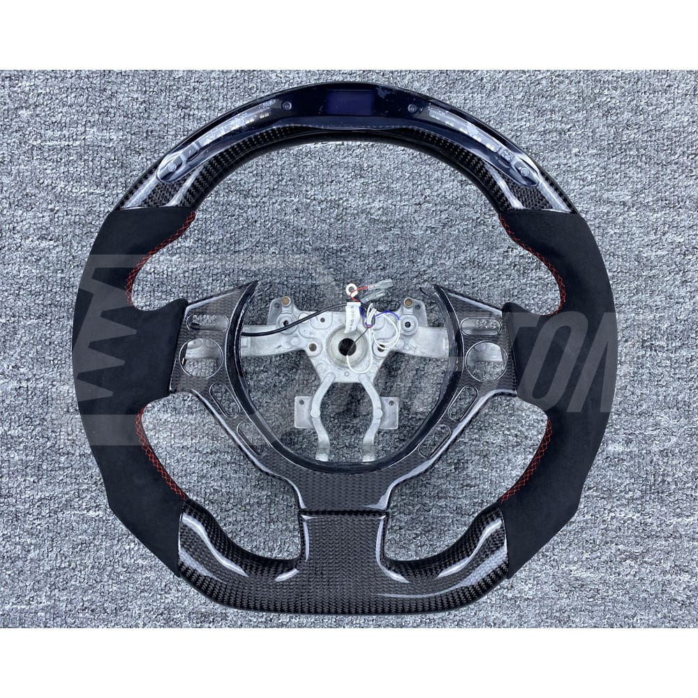 RPM LED Display Alcantara Carbon Fiber Steering Wheel For Nissan R35 GTR 2008-2016