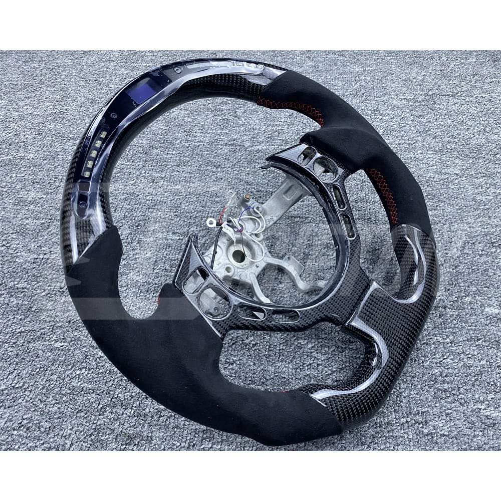 RPM LED Display Alcantara Carbon Fiber Steering Wheel For Nissan R35 GTR 2008-2016