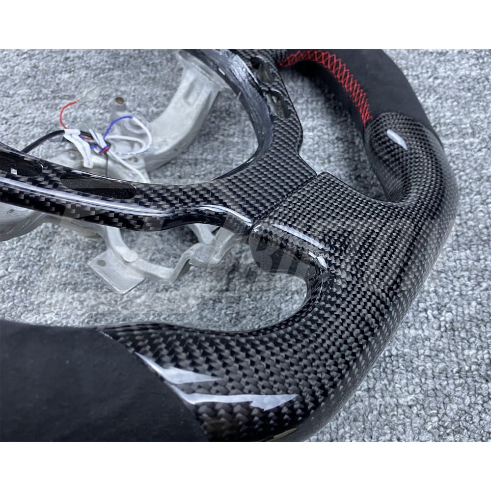 RPM LED Display Alcantara Carbon Fiber Steering Wheel For Nissan R35 GTR 2008-2016
