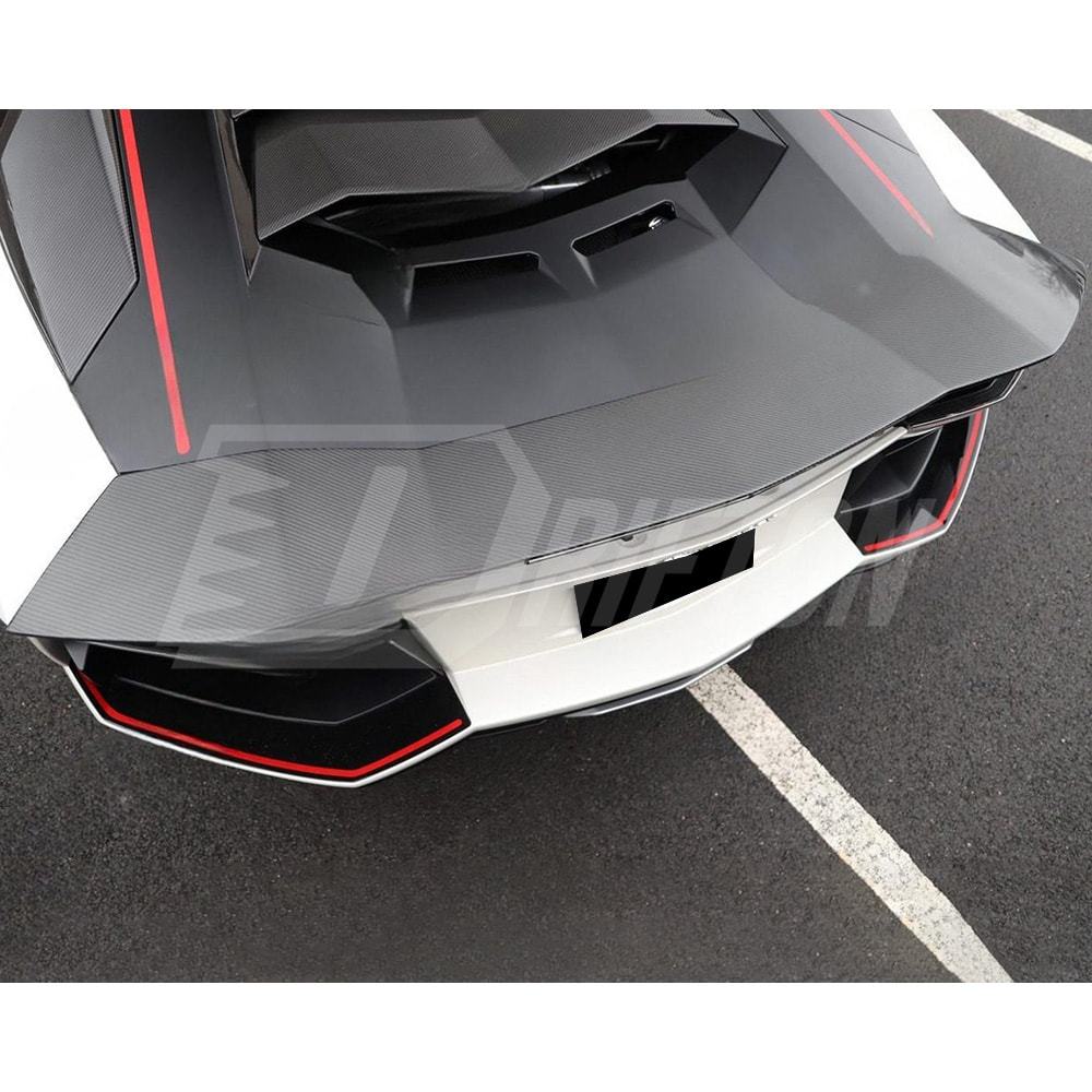 Dry Carbon Fiber Rear Spoiler Base Lid For Lamborghini Aventador & S & SV  LP700 LP740 LP750 2011-2021