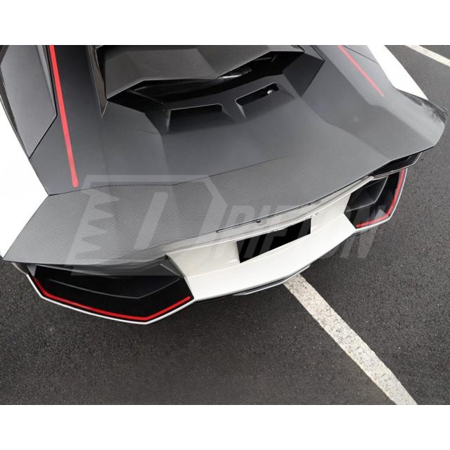Dry Carbon Fiber Rear Spoiler Base Lid For Lamborghini Aventador & S & SV  LP700 LP740 LP750 2011-2021
