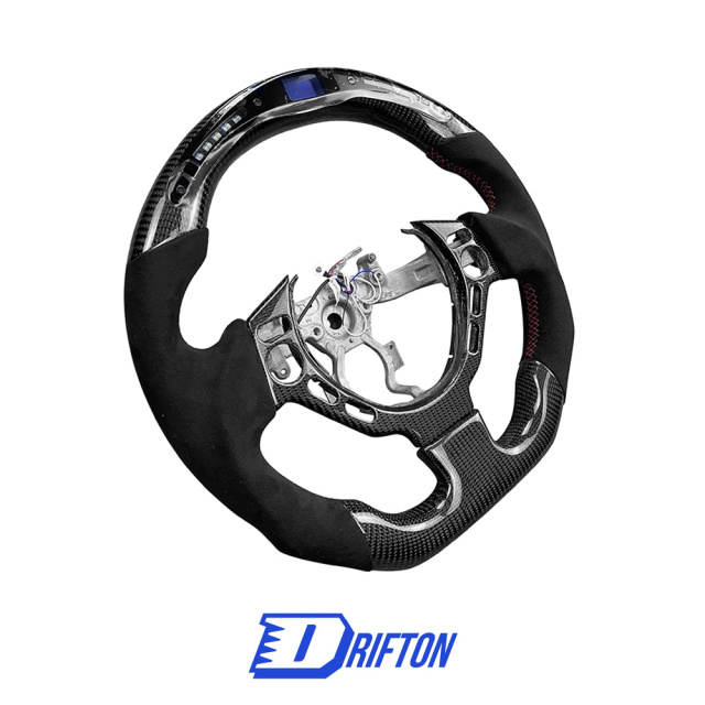 RPM LED Display Alcantara Carbon Fiber Steering Wheel For Nissan R35 GTR 2008-2016
