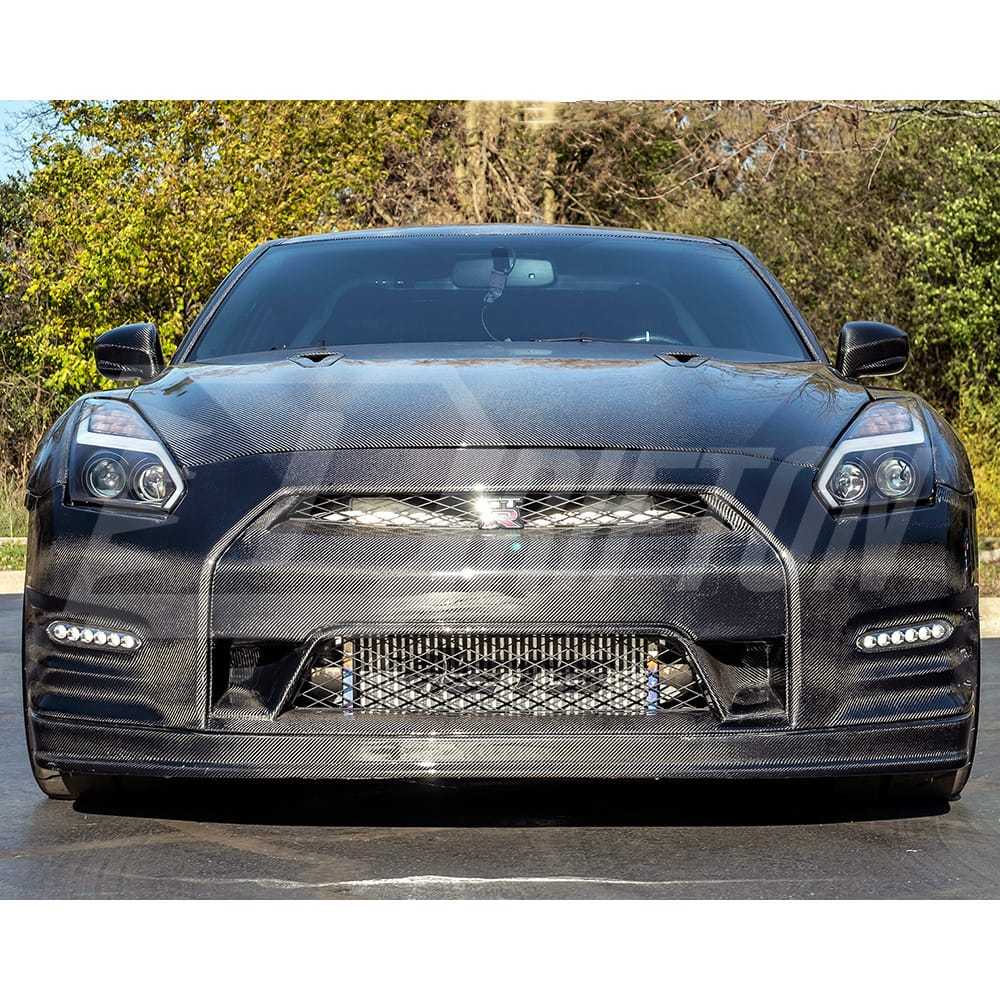 OEM Style Carbon Fiber Front Lip For Nissan R35 GTR 2012-2016