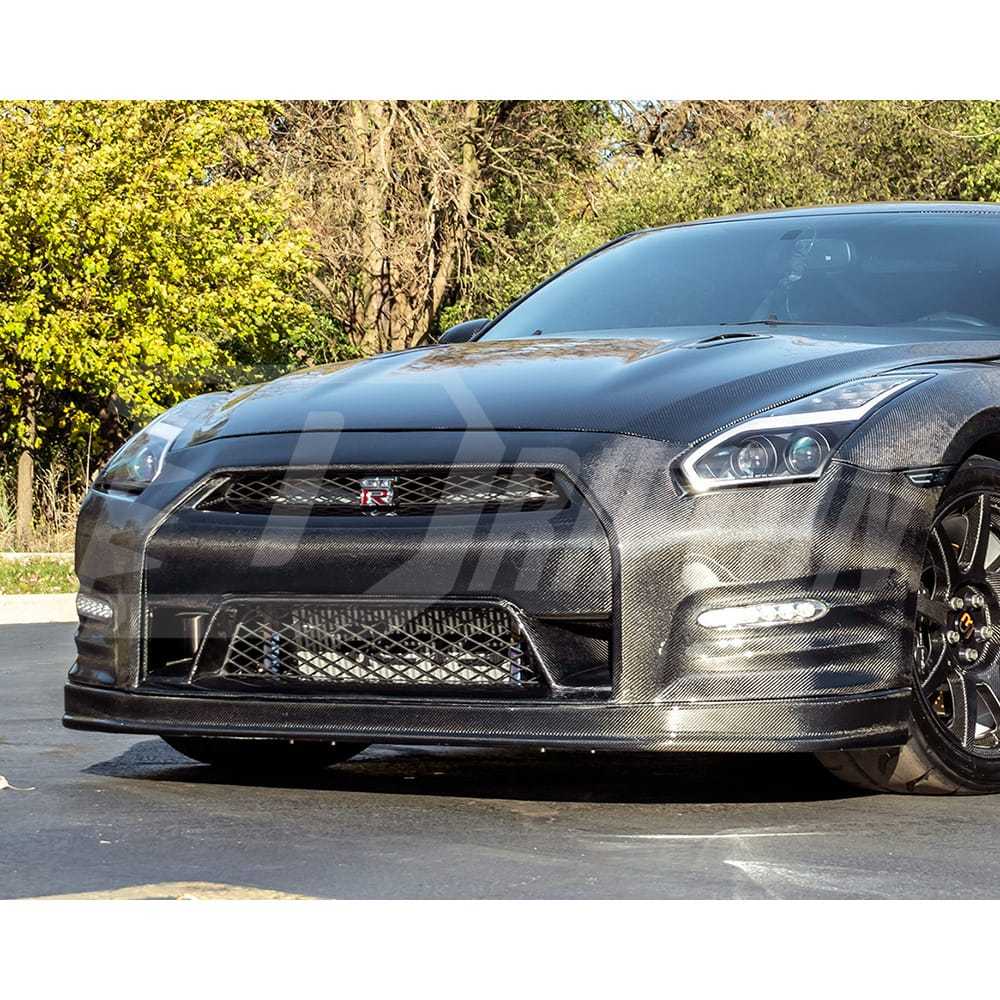 OEM Style Carbon Fiber Front Lip For Nissan R35 GTR 2012-2016