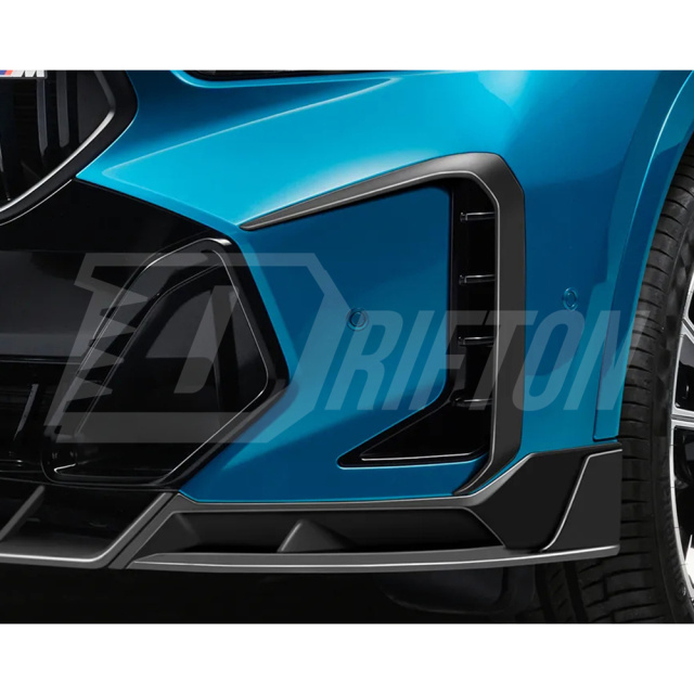 Paktechz Style Dry Carbon Fiber Front Canards For BMW X6 G06 LCI M60I 2024