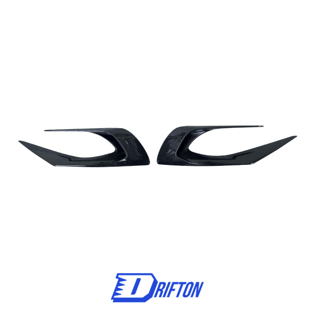 Batfury Style Dry Carbon Fiber Front Bumper Side Vent Trim For Ferrari 296 GTB & GTS 2021-2025
