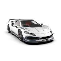 Batfury Style Dry Carbon Fiber Front Bumper Side Vent Trim For Ferrari 296 GTB & GTS 2021-2025