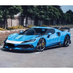 Batfury Style Partial Exposed Dry Carbon Fiber Front Fenders For Ferrari 296 GTB & GTS 2021-2025