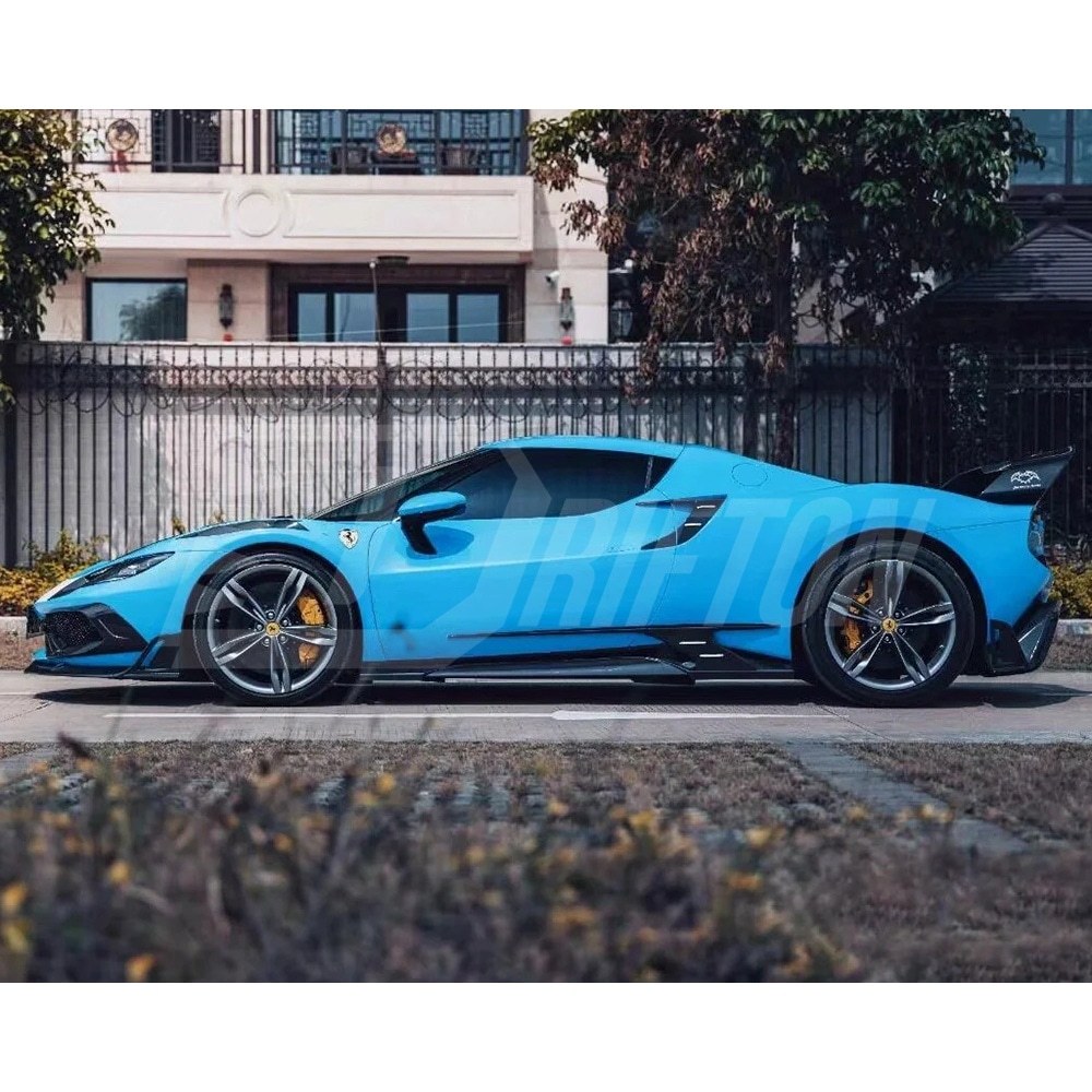 Batfury Style Partial Exposed Dry Carbon Fiber Front Fenders For Ferrari 296 GTB & GTS 2021-2025