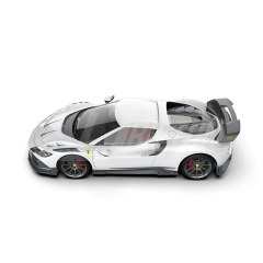 Batfury Style Partial Exposed Dry Carbon Fiber Front Fenders For Ferrari 296 GTB & GTS 2021-2025