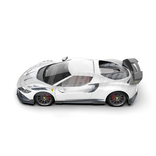 Batfury Style Partial Exposed Dry Carbon Fiber Front Fenders For Ferrari 296 GTB & GTS 2021-2025