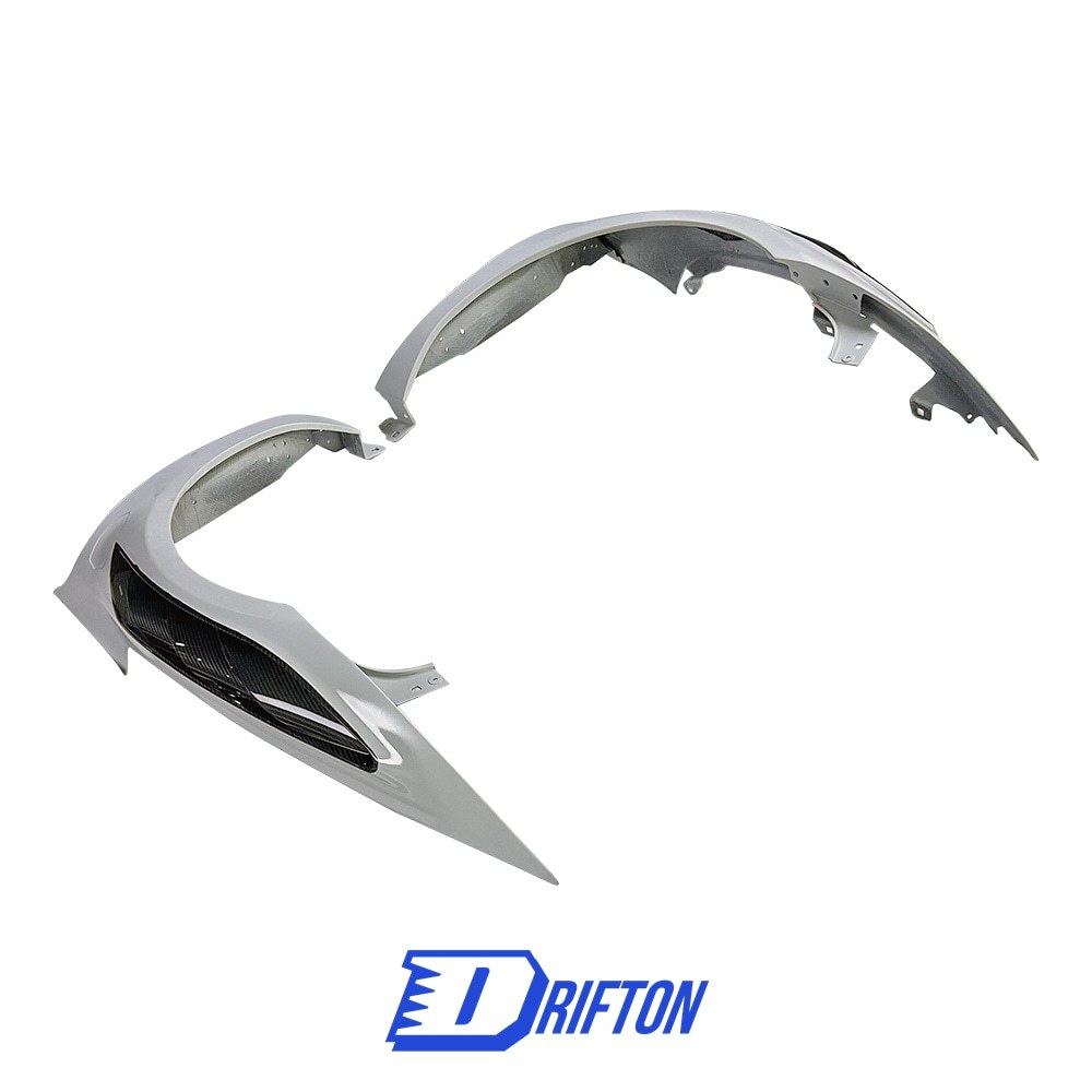 Batfury Style Partial Exposed Dry Carbon Fiber Front Fenders For Ferrari 296 GTB & GTS 2021-2025