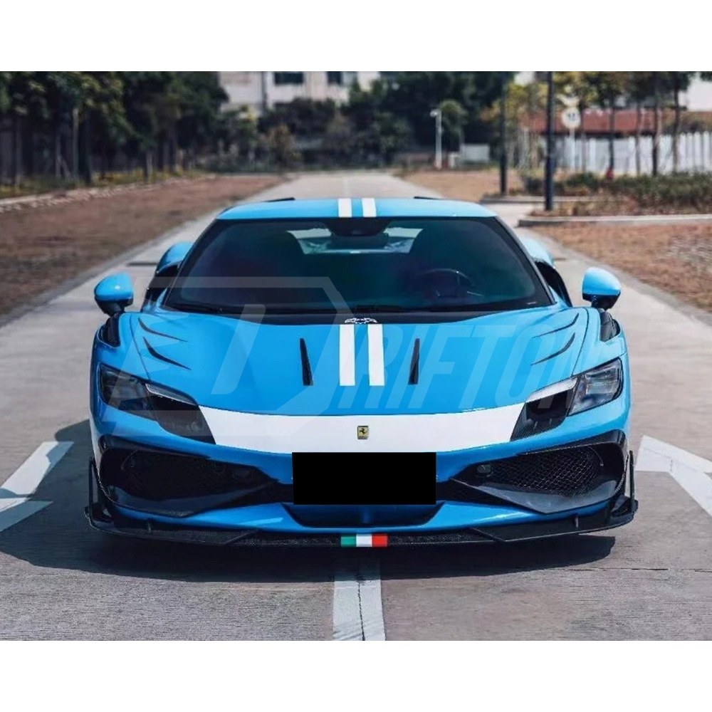 Batfury Style Partial Exposed Dry Carbon Fiber Front Fenders For Ferrari 296 GTB & GTS 2021-2025
