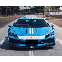 Batfury Style Partial Exposed Dry Carbon Fiber Front Fenders For Ferrari 296 GTB & GTS 2021-2025