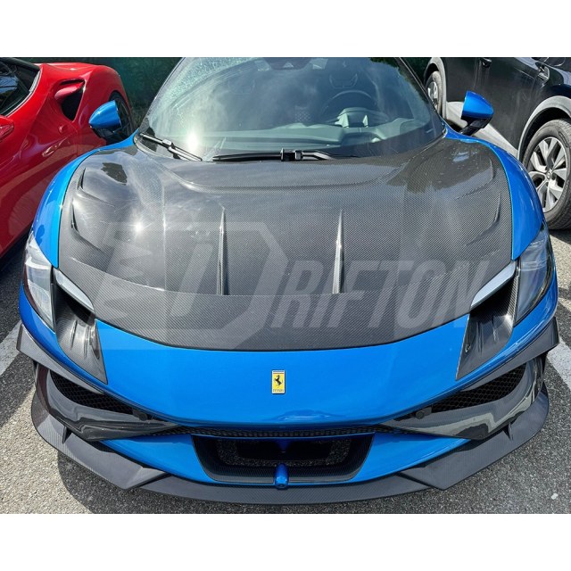 Batfury Style Dry Carbon Fiber Front Hood For Ferrari 296 GTB & GTS 2021-2025