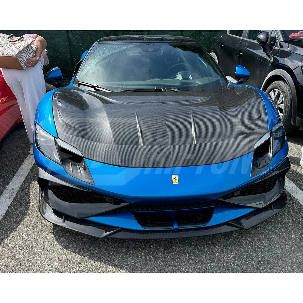 Batfury Style Dry Carbon Fiber Front Hood For Ferrari 296 GTB & GTS 2021-2025
